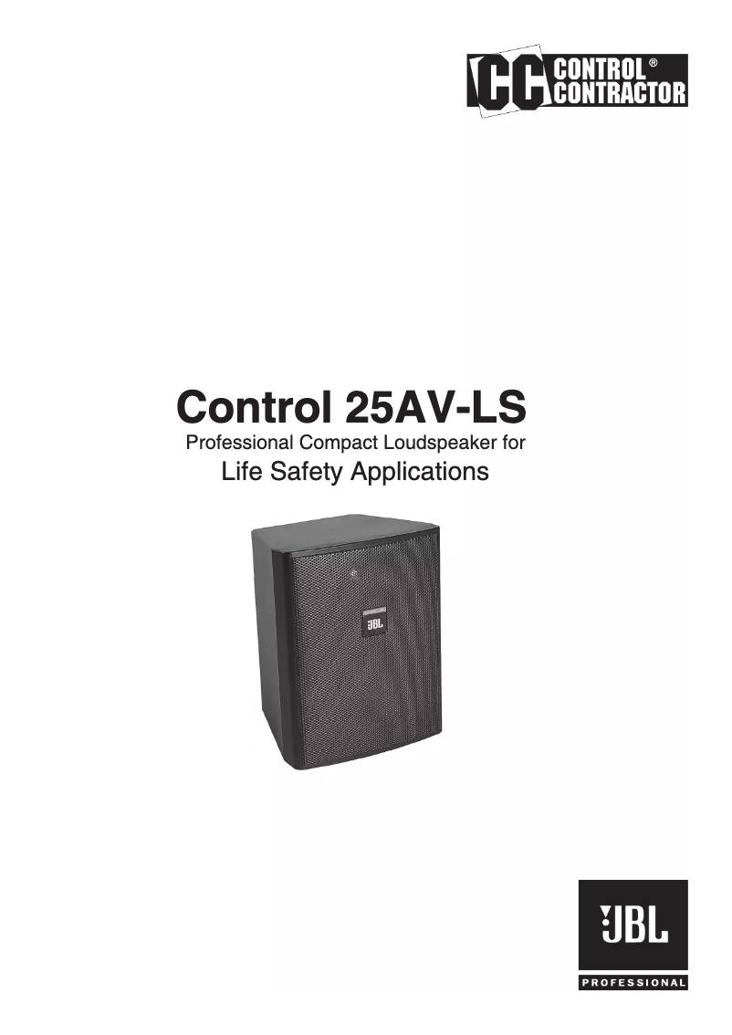 First page image of the manual for Control 25AV-LS