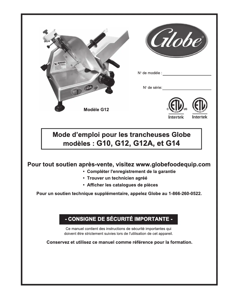 First page image of the manual for G10