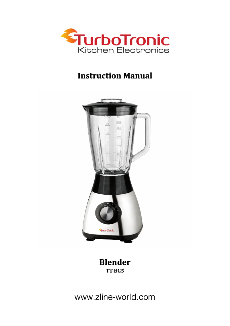 Page 1 of the manual User Manual TurboTronic TT-BG5
