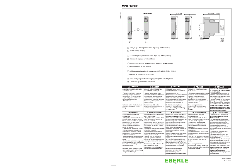 Image de la première page du manuel de l'appareil MPH1