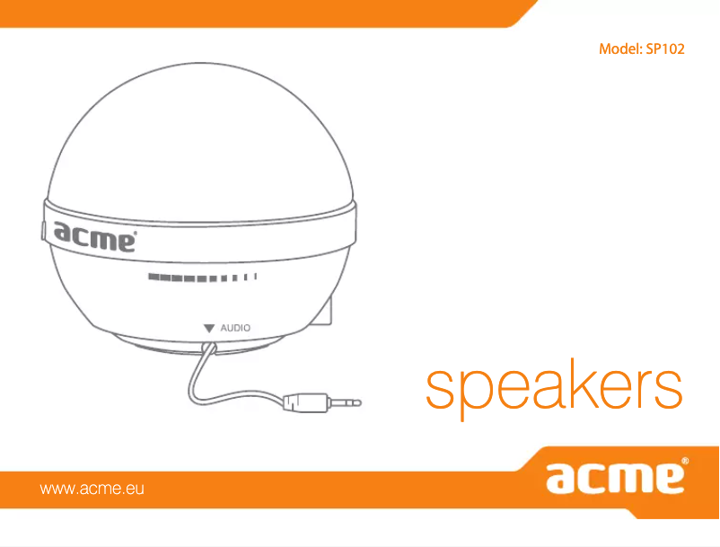 Page 1 de la notice Manuel utilisateur Acme SP102