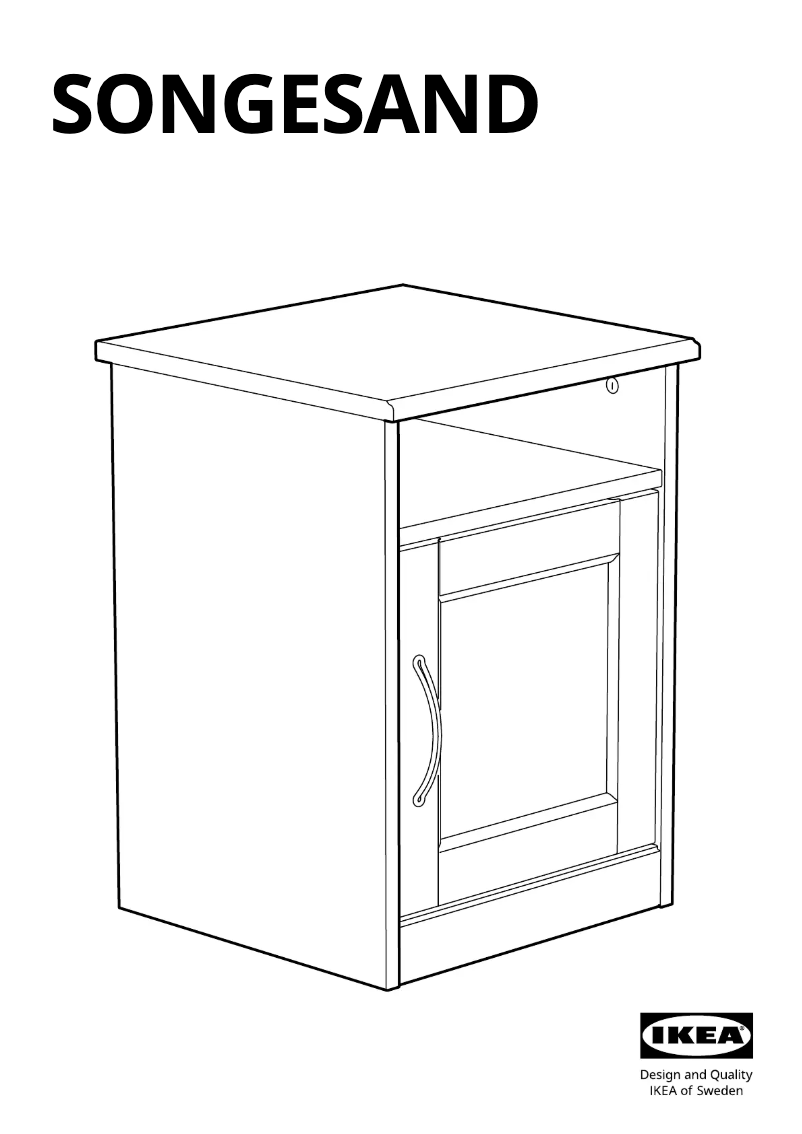 Page 1 of the manual User Manual Ikea SONGESAND 903.674.43