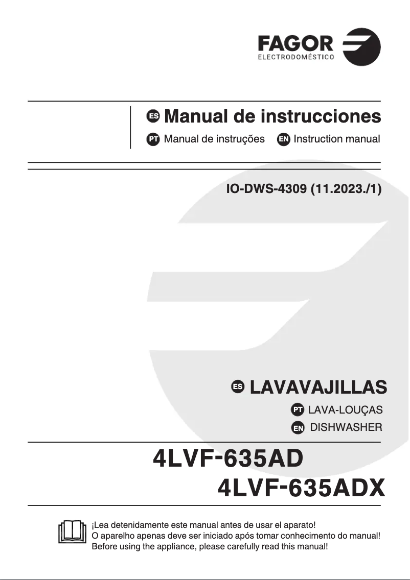 First page image of the manual for 4LVF-635AD