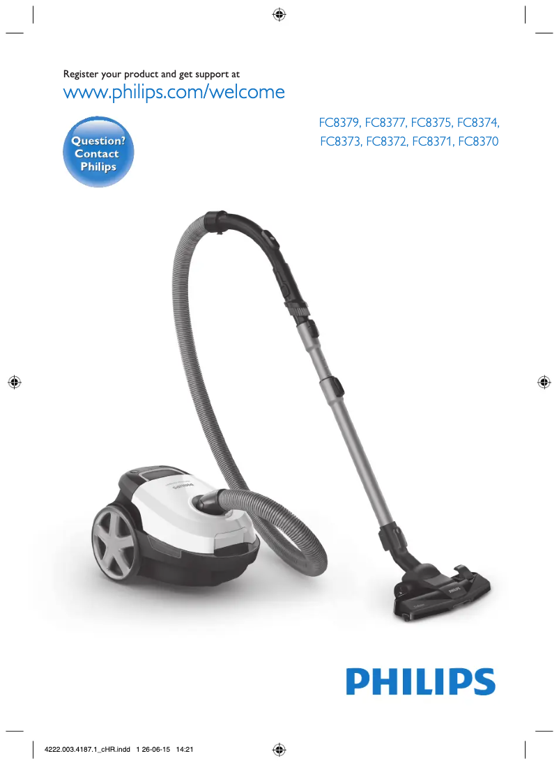 Page 1 of the manual User Manual Philips Performer Compact FC8374