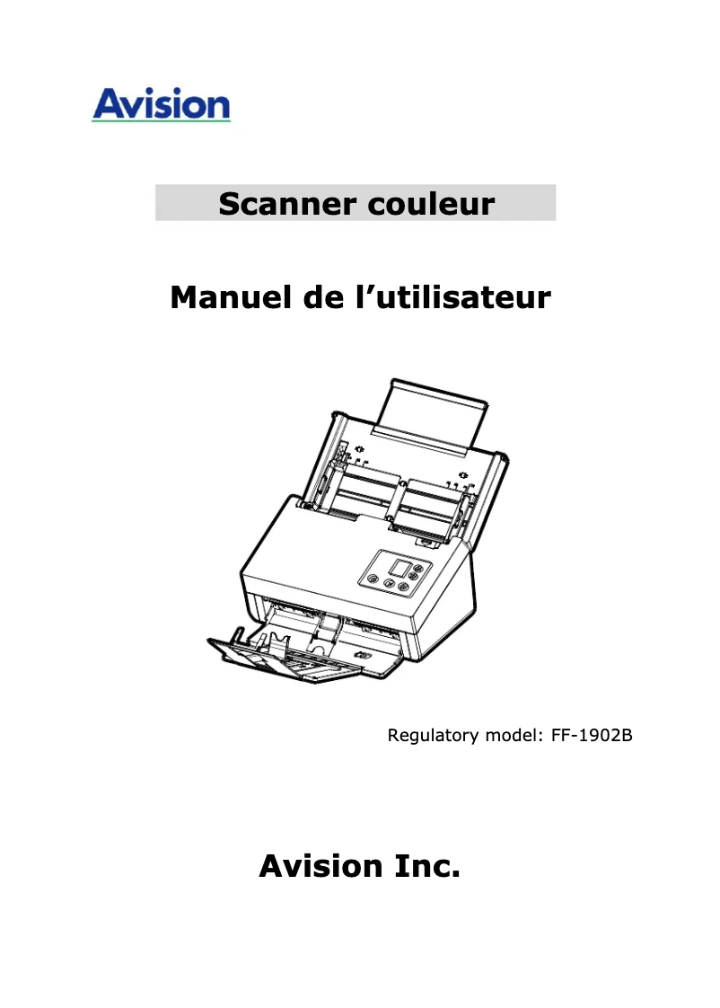 Page 1 of the manual User Manual Avision AD370
