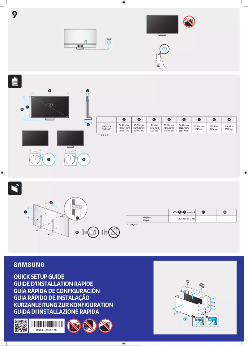 Page 1 of the manual User Manual Samsung QA98QN90AAG
