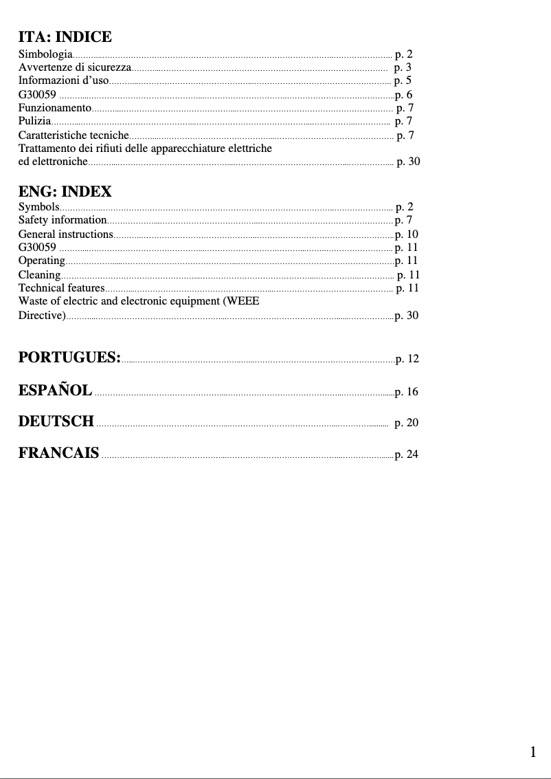 Page 1 de la notice Manuel utilisateur G3 Ferrari Texta Gold G30059