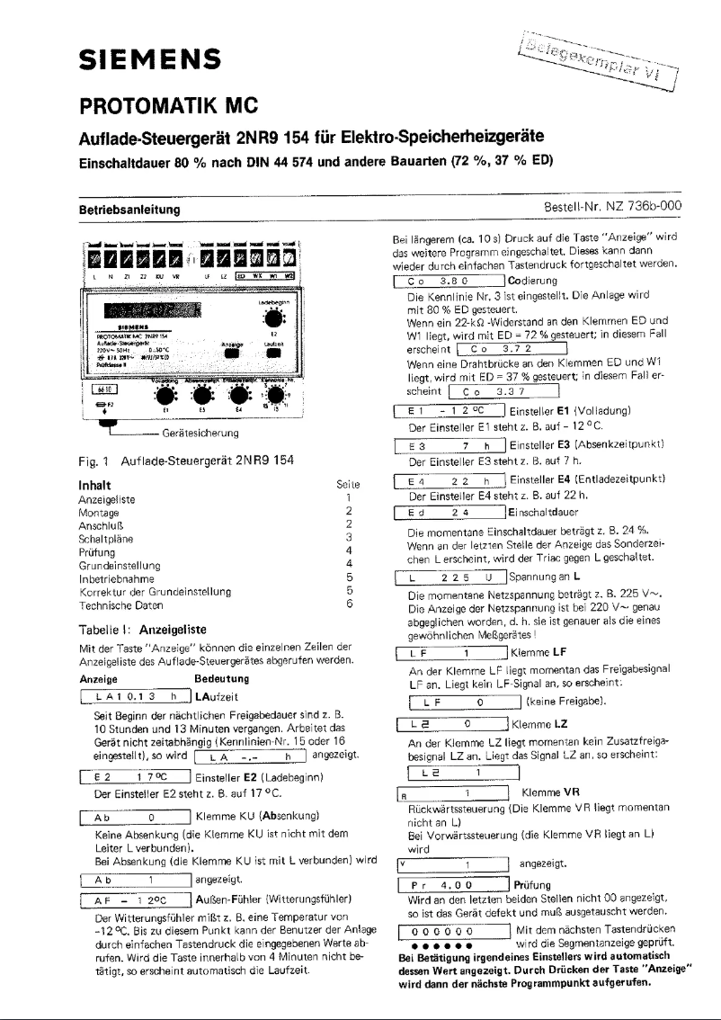 First page image of the manual for Protomatik MC - 2NR9
