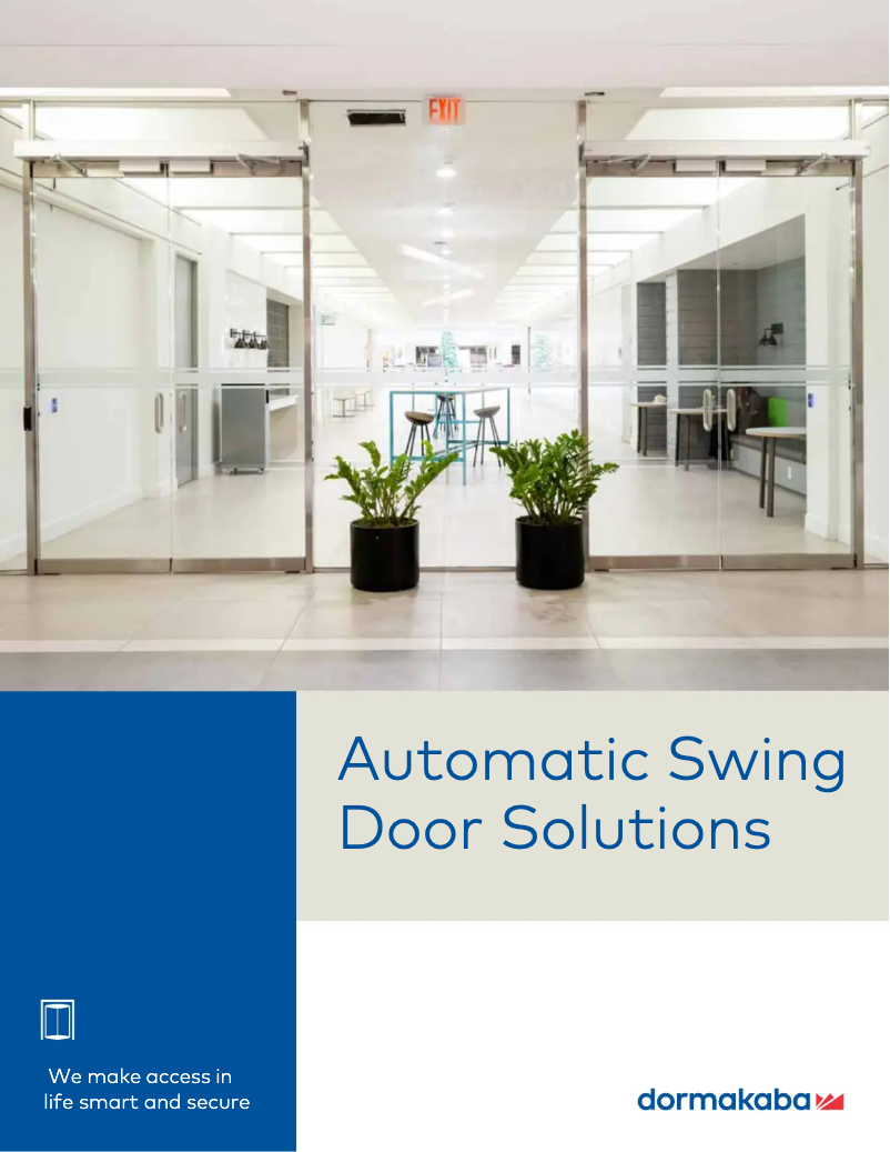 Page 1 of the manual Brochure Dormakaba ED250