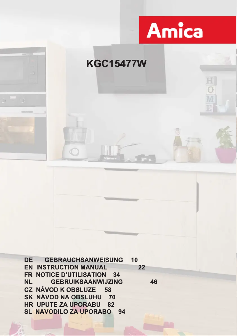 Page 1 of the manual User Manual Amica KGC 15477 W