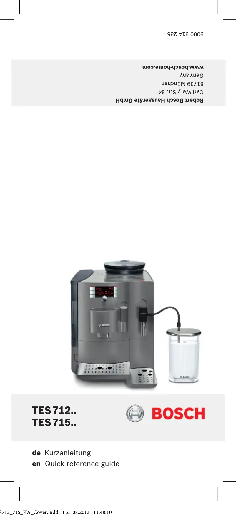 First page image of the manual for TES715