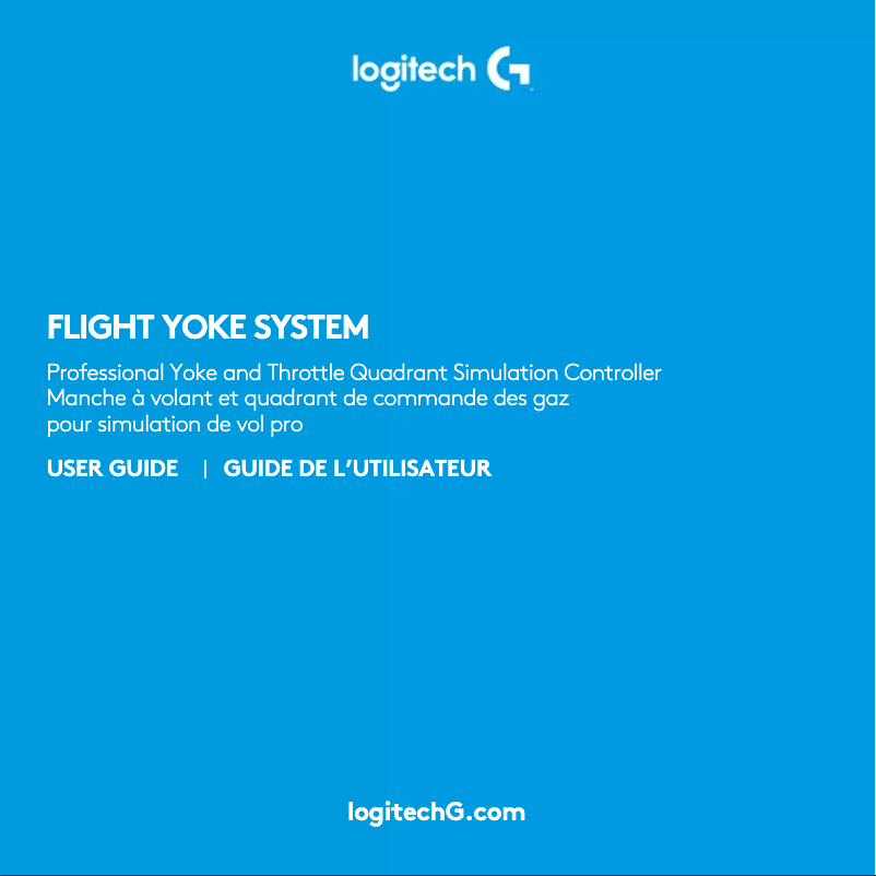 Page 1 of the manual User Manual Logitech Flight Yoke System