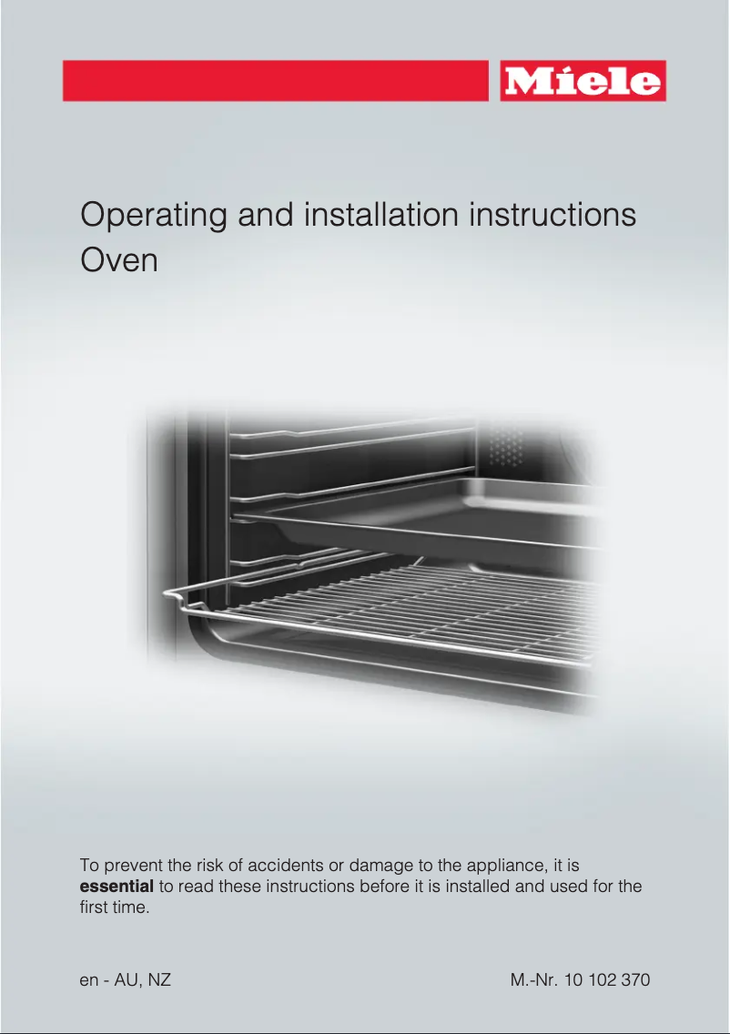 Page 1 of the manual User Manual Miele H 2260 BCLST