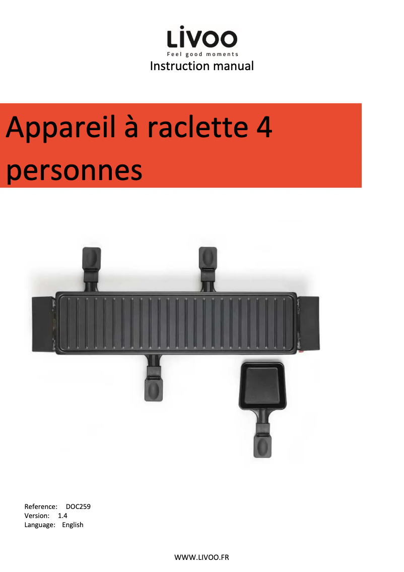 First page image of the manual for DOC259