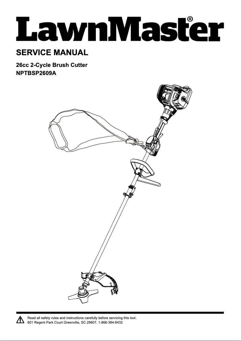 First page image of the manual for NPTBSP2609A