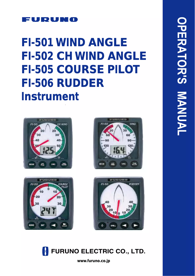 Page 1 of the manual User Manual Furuno FI-502 CH Wind Angle
