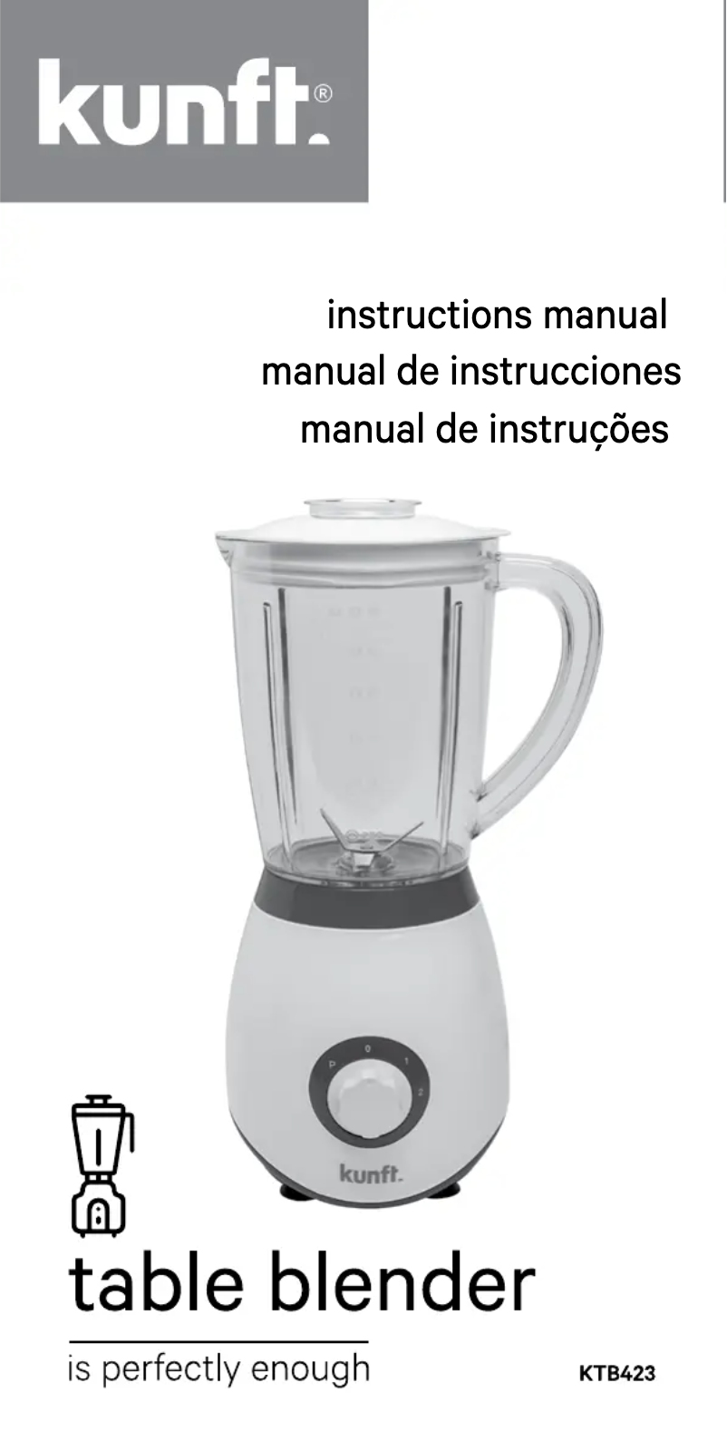 Image de la première page du manuel de l'appareil KTB423