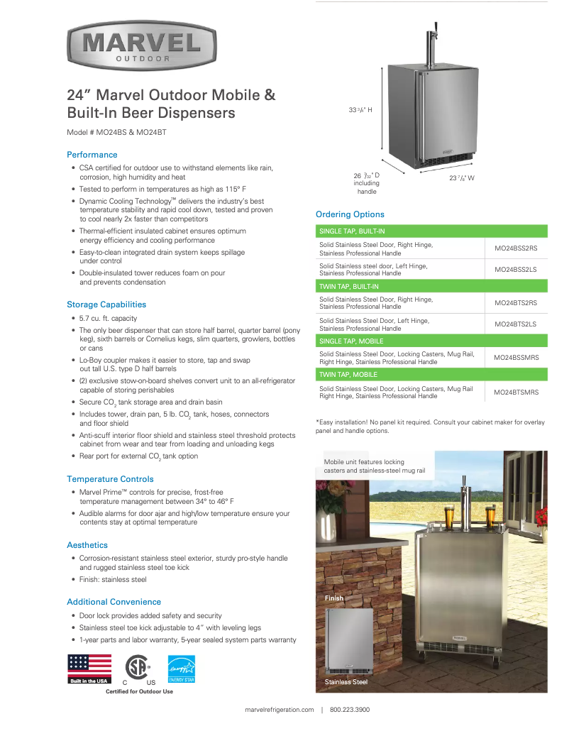 First page image of the manual for MO24BSS2LS