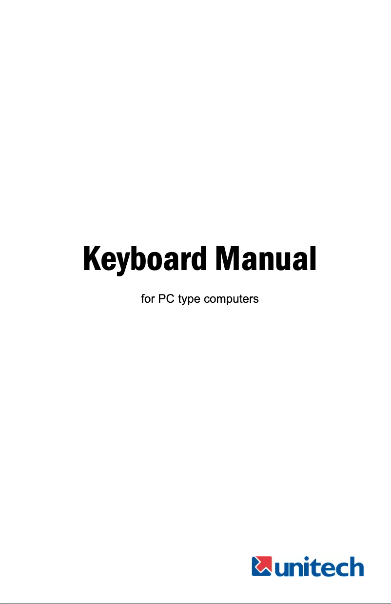 Page 1 of the manual User Manual Unitech KP3800