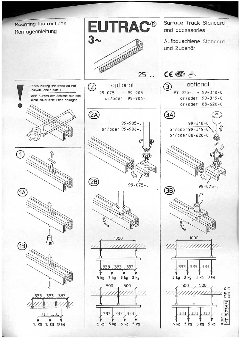 Page 1 of the manual User Manual Eutrac 145202