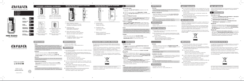 First page image of the manual for R-22SL