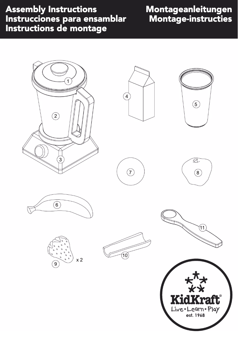 Page 1 of the manual User Manual KidKraft Espresso Smoothie Set