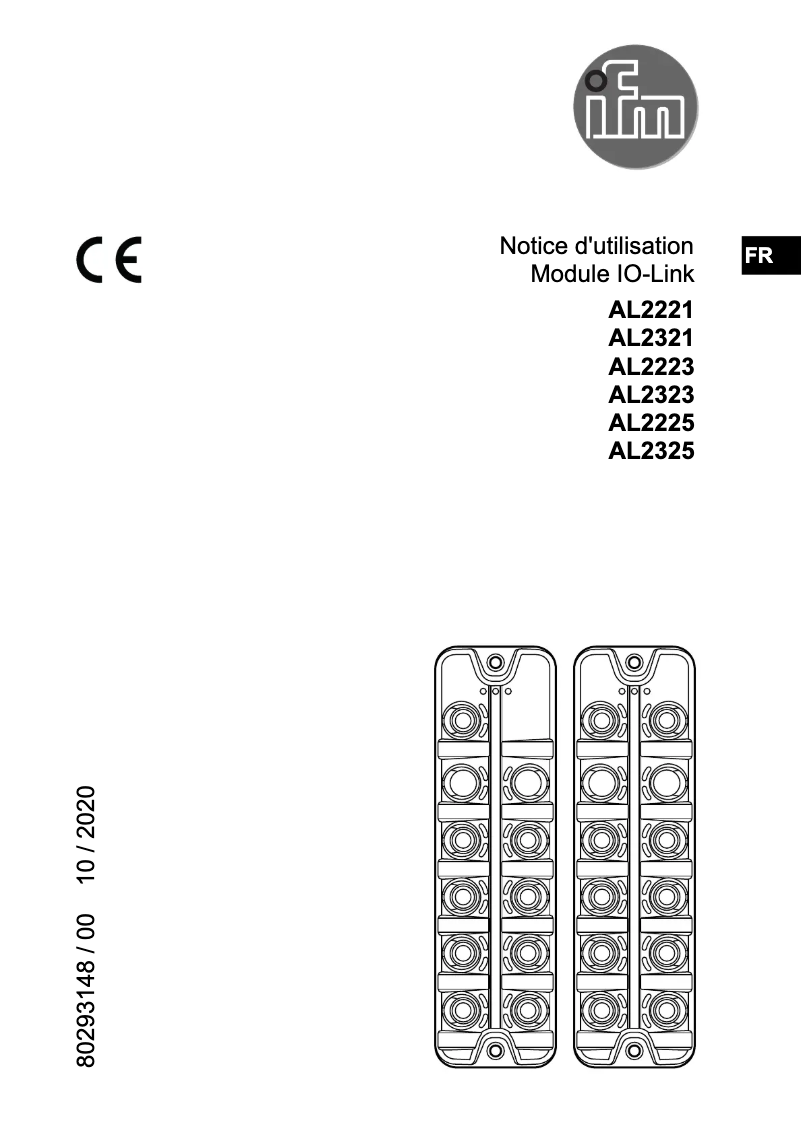 Page 1 of the manual User Manual IFM AL2225