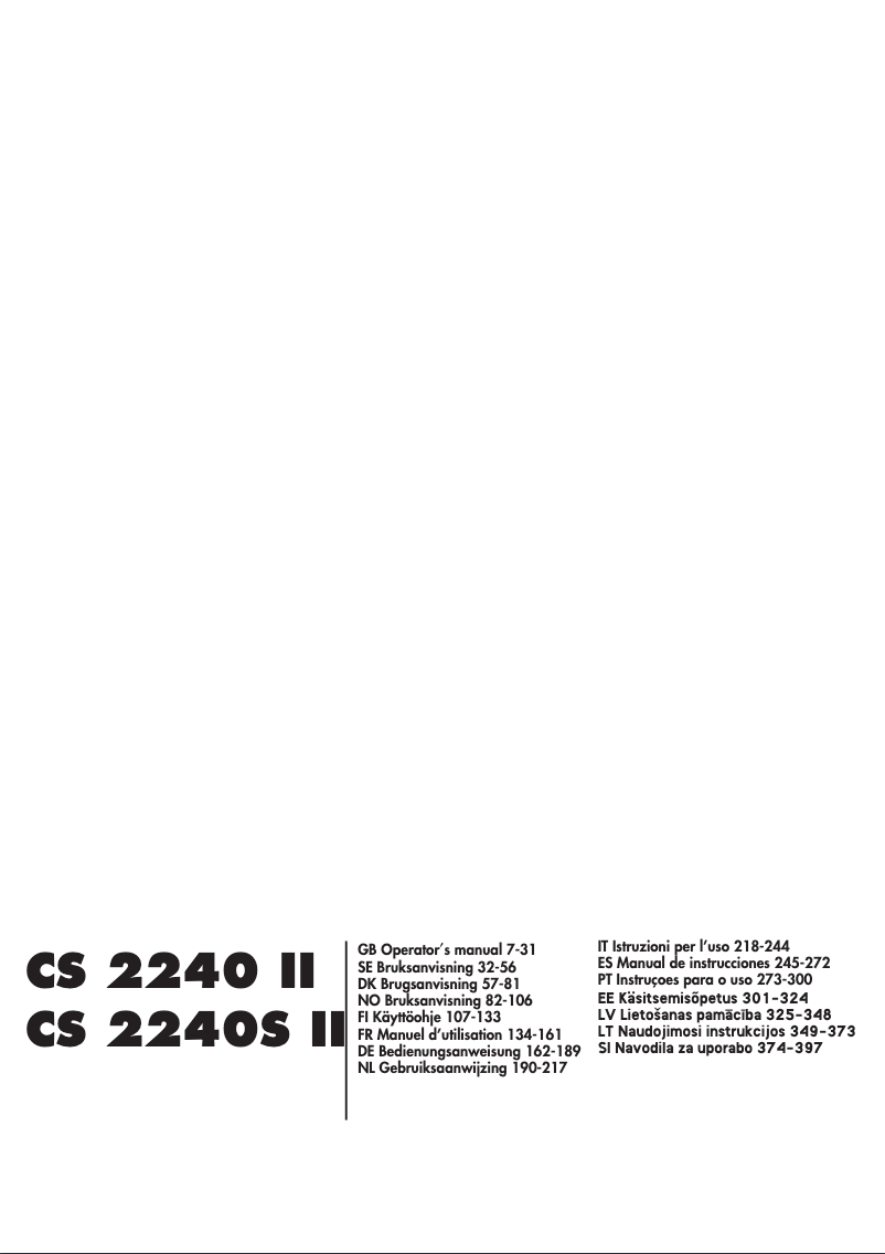 First page image of the manual for CS2240