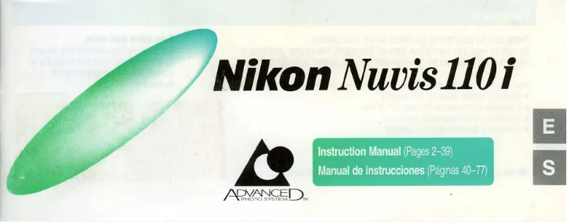 Page 1 of the manual User Manual Nikon Nuvis 110i