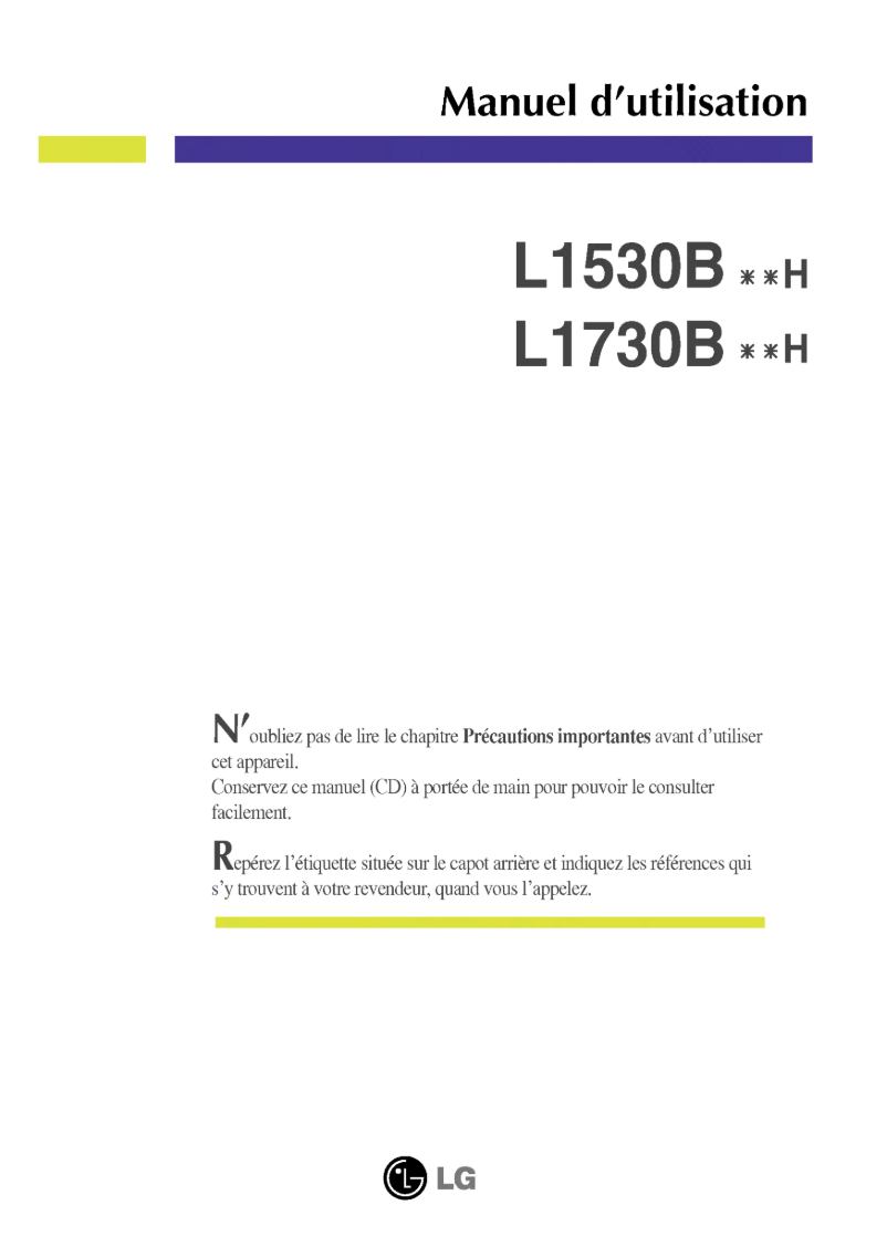 First page image of the manual for L1730BSNHM