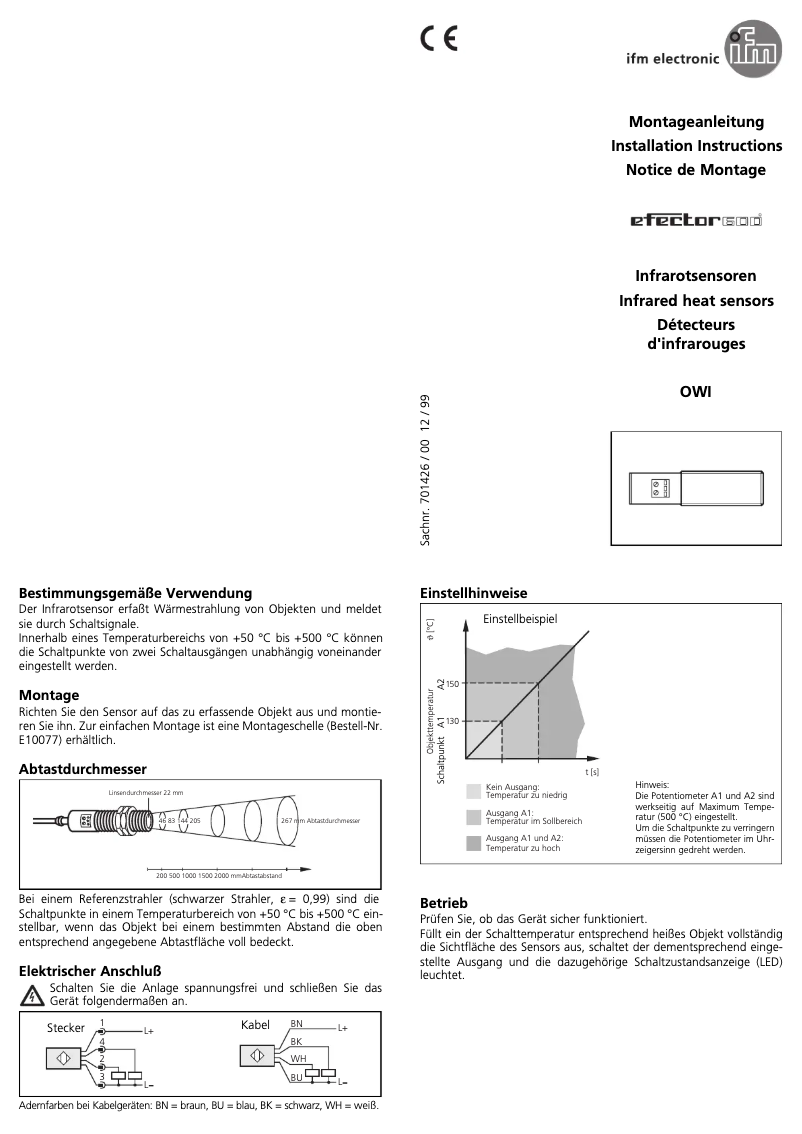 Page 1 of the manual User Manual IFM OW5020