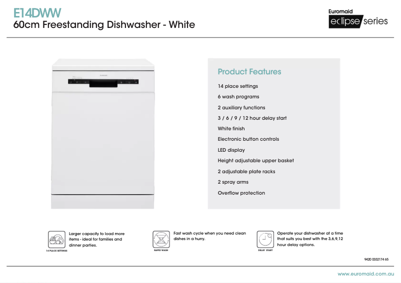 First page image of the manual for E14DWW