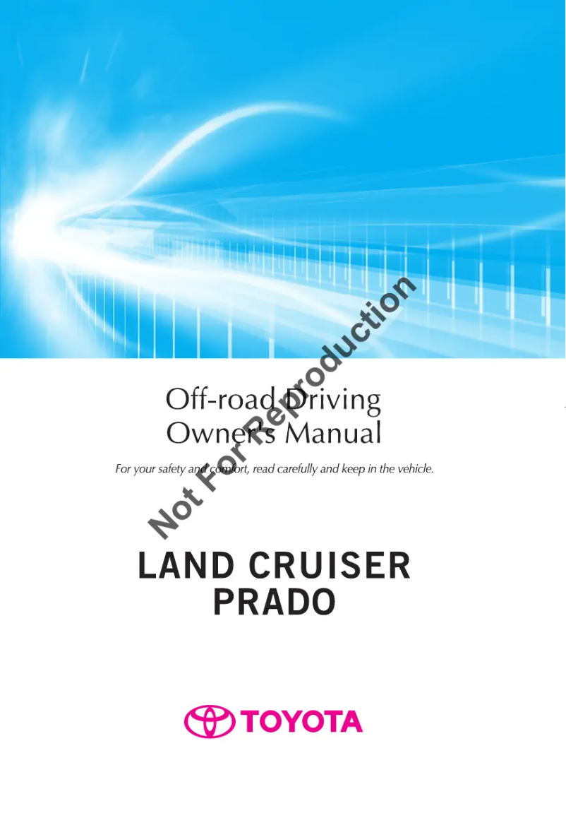 First page image of the manual for Land Cruiser Prado (2013)