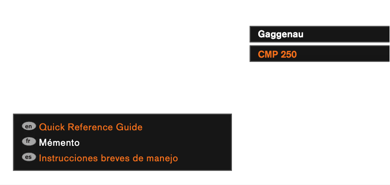 Page 1 of the manual Technical Sheet Gaggenau CMP250711