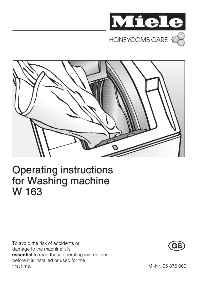 First page image of the manual for W 163
