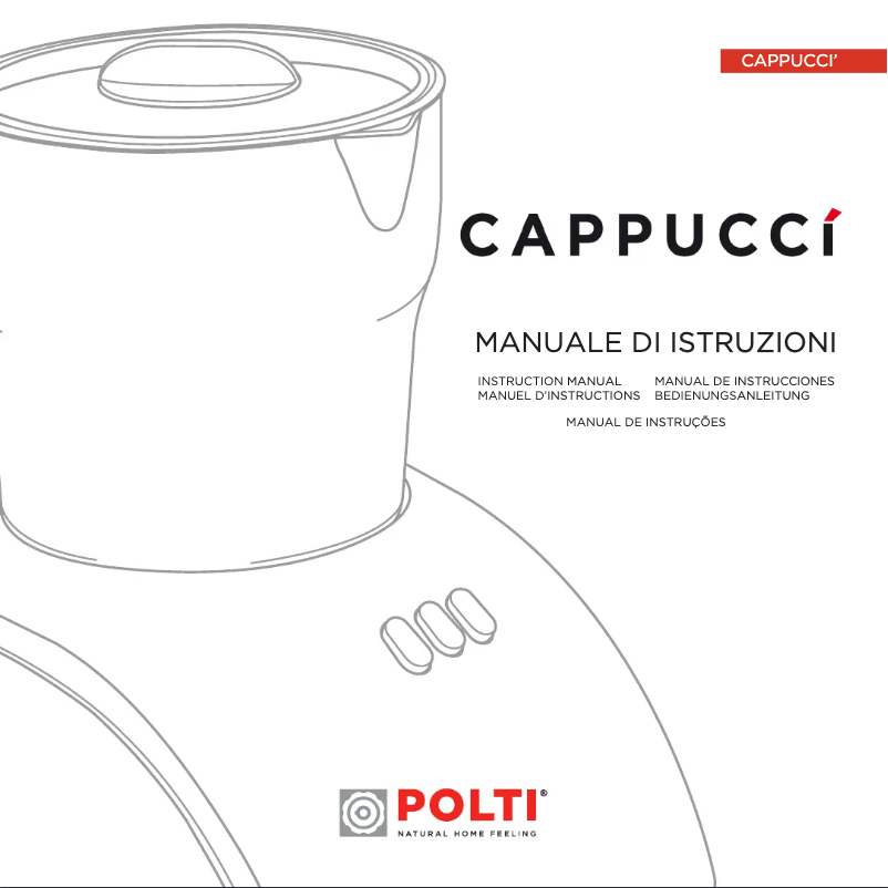 Page 1 of the manual User Manual Polti Cappucci