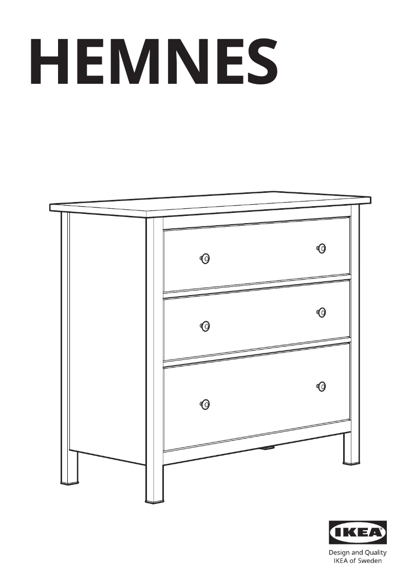Page 1 of the manual User Manual Ikea HEMNES 205.761.95