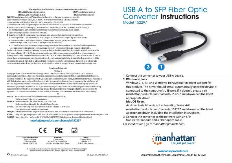 First page image of the manual for 152297