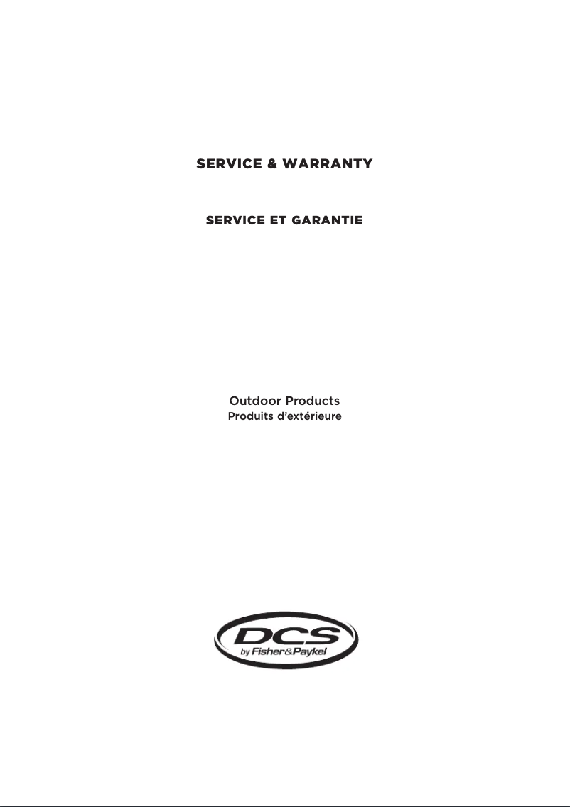 Page 1 of the manual Warranty Information DCS BH1-48R-N
