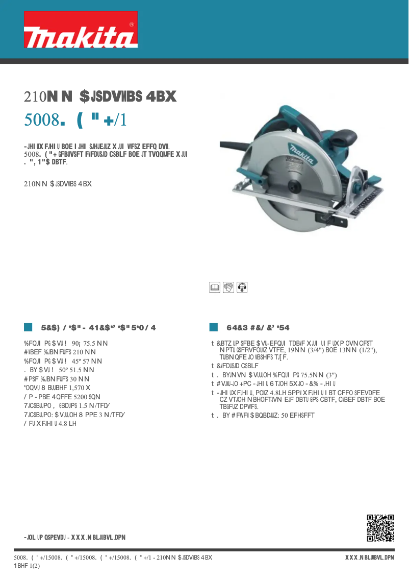 First page image of the manual for 5008MGAJ/1