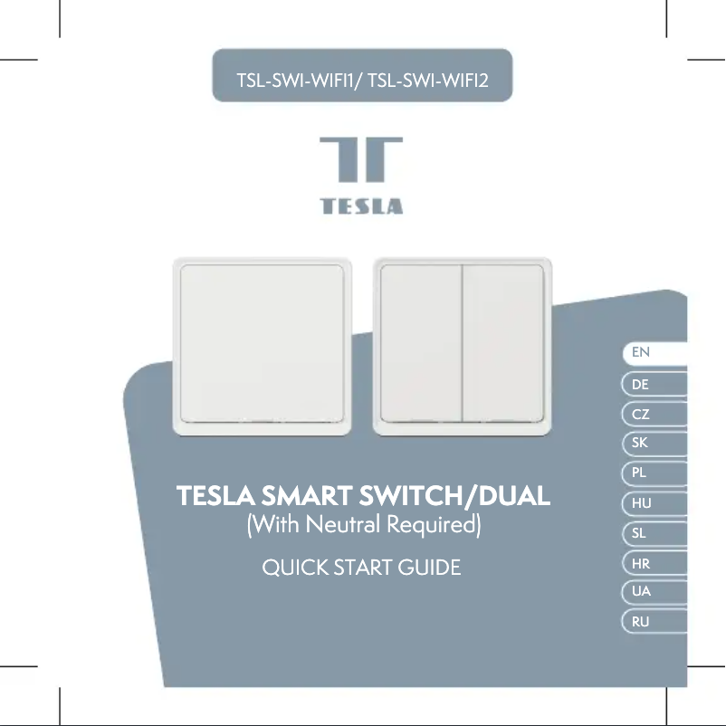 Page 1 de la notice Manuel utilisateur Tesla Smart Switch