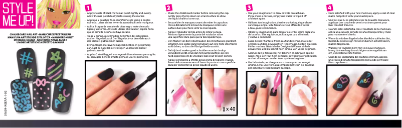 Page 1 of the manual User Manual Style Me Up Chalkboard Nail Art