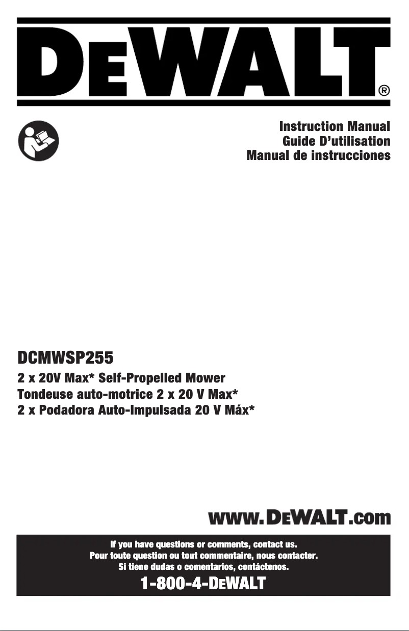 First page image of the manual for DCMWSP255