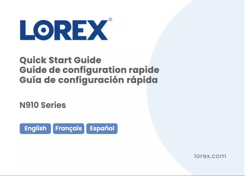 Page 1 of the manual Quick Start Guide Lorex N910A62