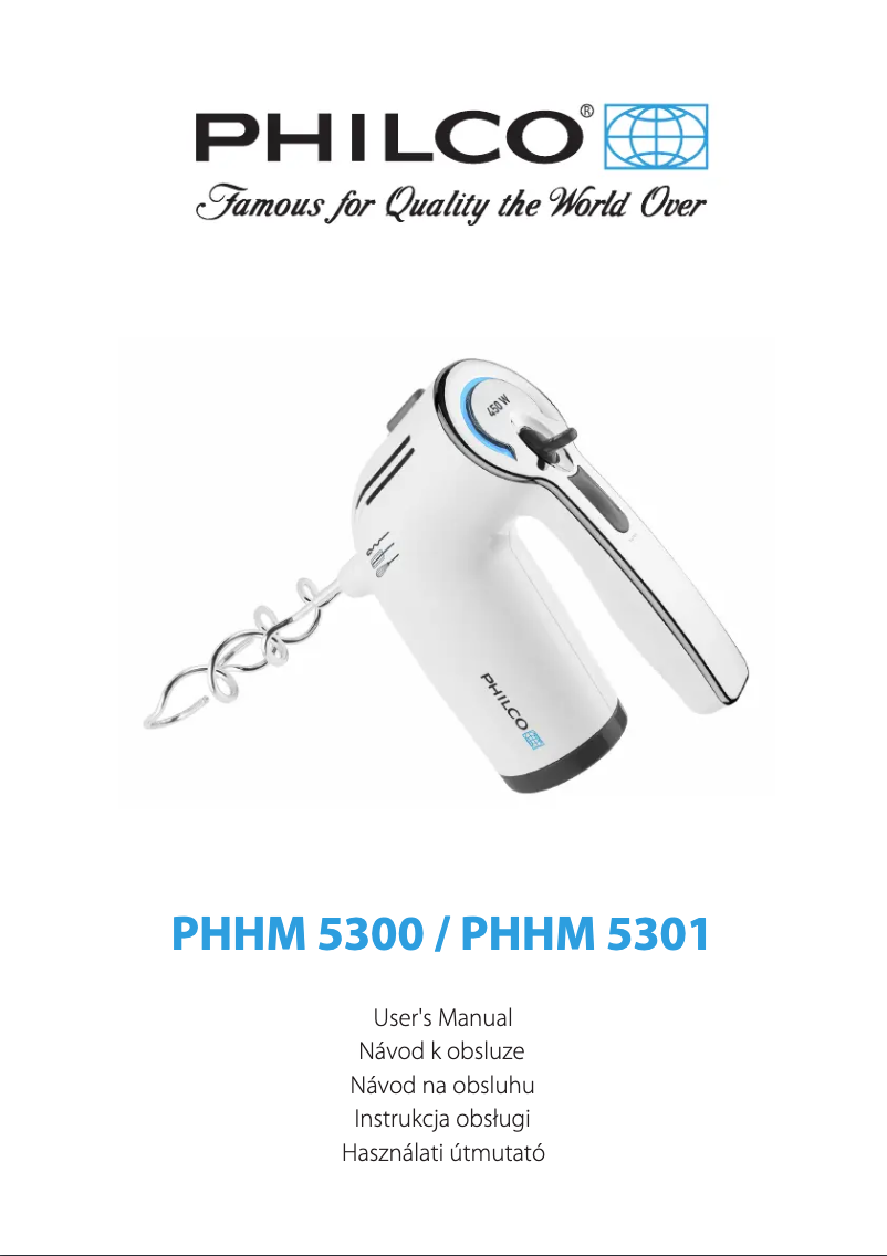 First page image of the manual for PHHM 5300