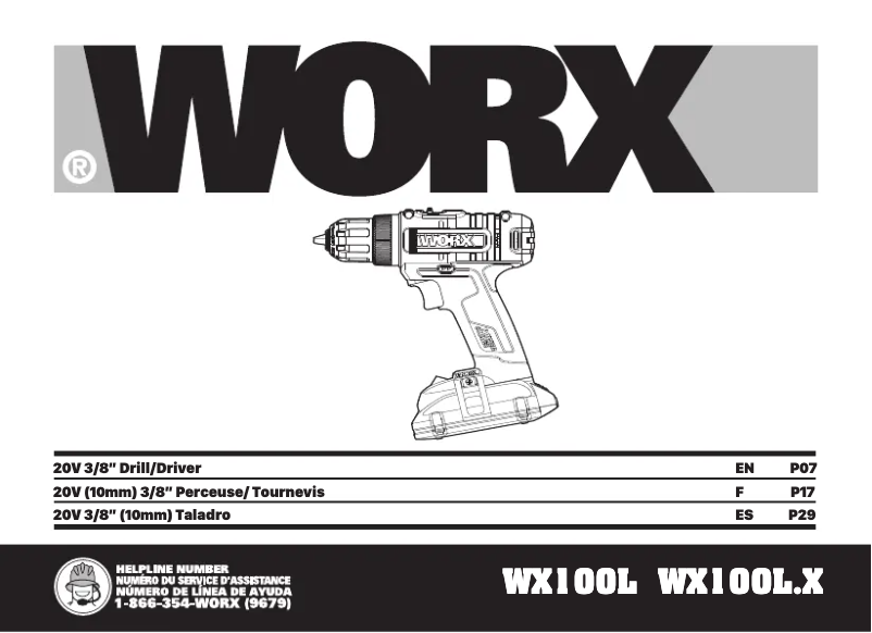 First page image of the manual for WX100L