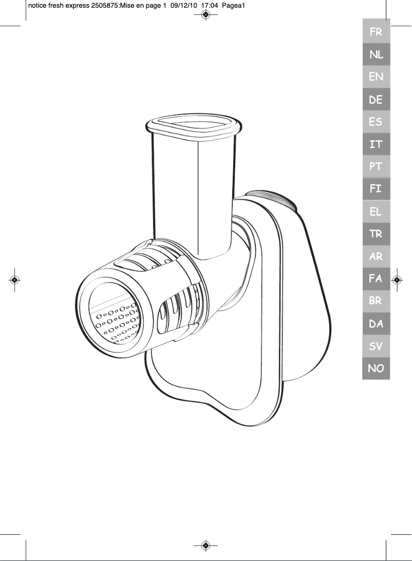 Page 1 of the manual User Manual Moulinex Fresh Express Plus DJ756G
