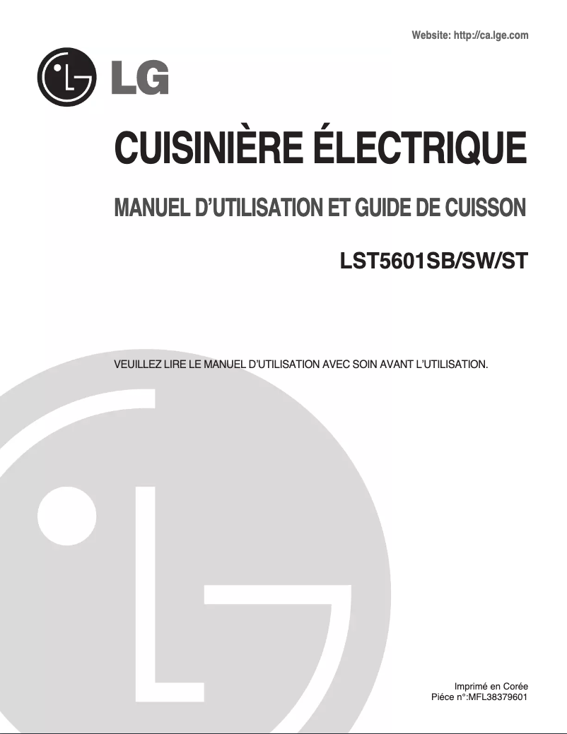 Page 1 of the manual User Manual LG LEFF0220S