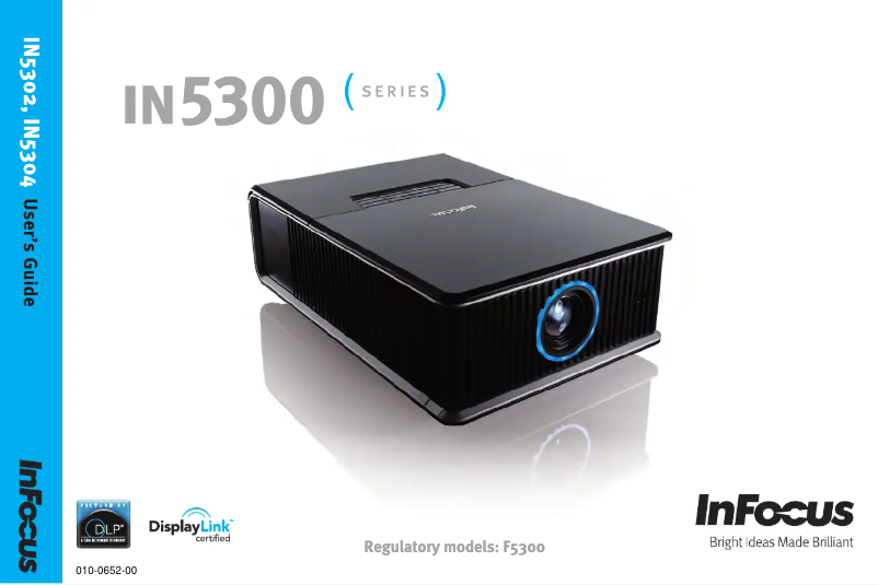 Page 1 of the manual User Manual InFocus IN5304