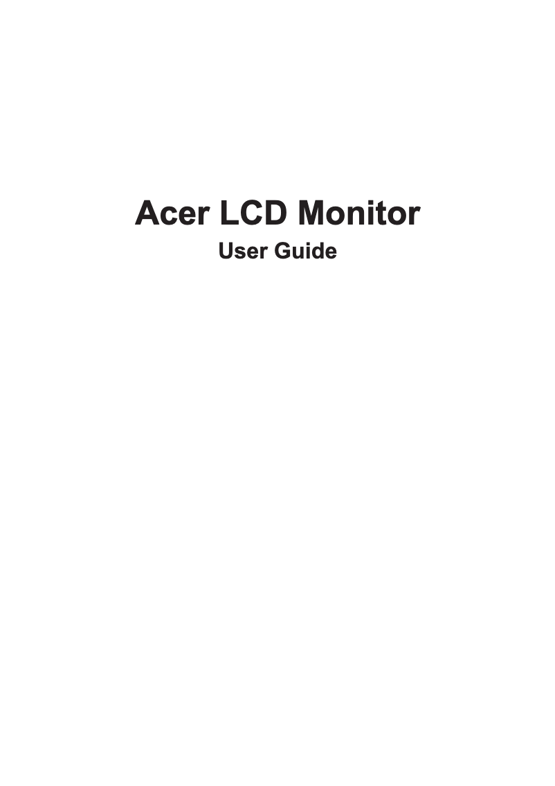 Page 1 of the manual User Manual Acer Nitro XV3